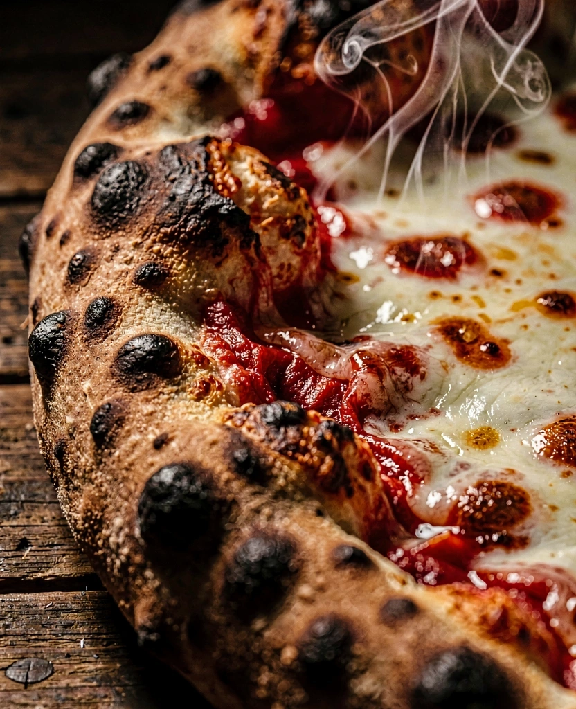 Deconstructed pizza texture